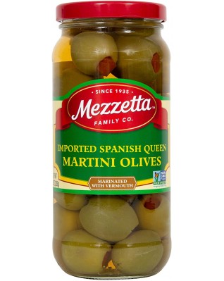 Mezzetta Spanish Queen Martini Olives Marinated Dry Vermouth (6x10Oz)