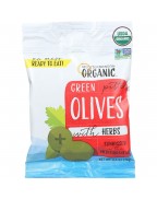 Mediterranean Organic Green Pitted Olives (12x2.5 OZ)