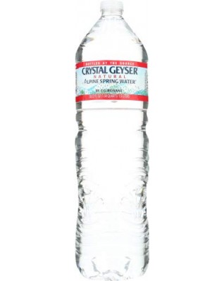 Crystal Geyser Alpine Spring Water Plastic 1.5 Liter (12x50.7 Oz)