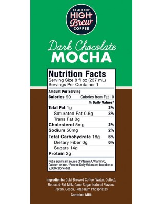 High Brew Coffee Dark Chocolate Mocha (12x8 OZ)