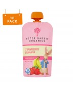 Peter Rabbit Organics Organic Fruit Snack 100% Pure Strawberry And Banana (10x4Oz)