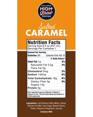 High Brew Coffee Salted Caramel (12x8 OZ)