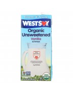 Westsoy Unsweetened Organic Vanilla Westsoy (12x32 Oz)