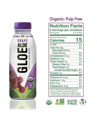Aloe Gloe White Grape (12x15.2OZ )