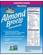 Blue Diamond Vanilla Almond Breeze Unsweetened (12x32 Oz)