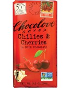 Chocolove Dark Chilies & Cherry Bar (12x3.2 Oz)