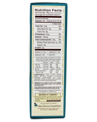 Blue Diamond Pecan Nut Thin Crackers (12x4.25 Oz)