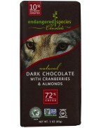 Endangered Species Dark Chocolate Bar Almond & Cranberries (12x3 Oz)