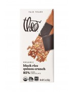 Theo Black Rice Quinoa Crunch 85% Dark Chocolate (12x3 OZ)