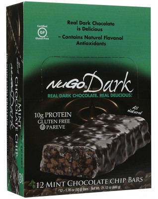 Nugo Dark Mint Chocolate Chip Nutrition Bar (12x1.76 Oz)
