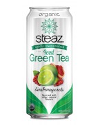 Steaz Energy Lime & Pomegranate Iced Green Tea (12x16 Oz)